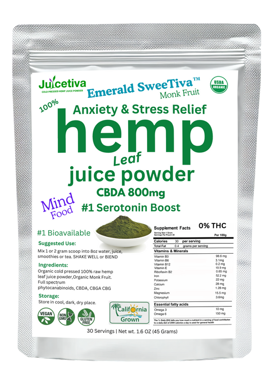 STRESS Emerald SweetTiva™ Hemp Juice
