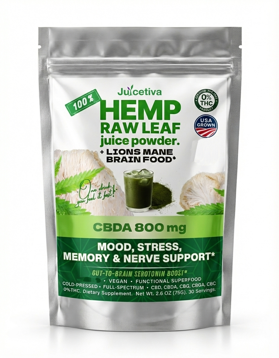 Memory & Focus - 30 Day— Hemp Leaf Juice + Lion's Mane Blend