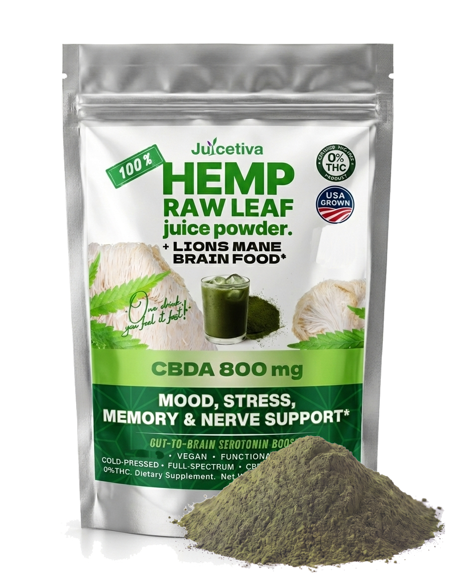 Memory & Focus - 30 Day— Hemp Leaf Juice + Lion's Mane Blend