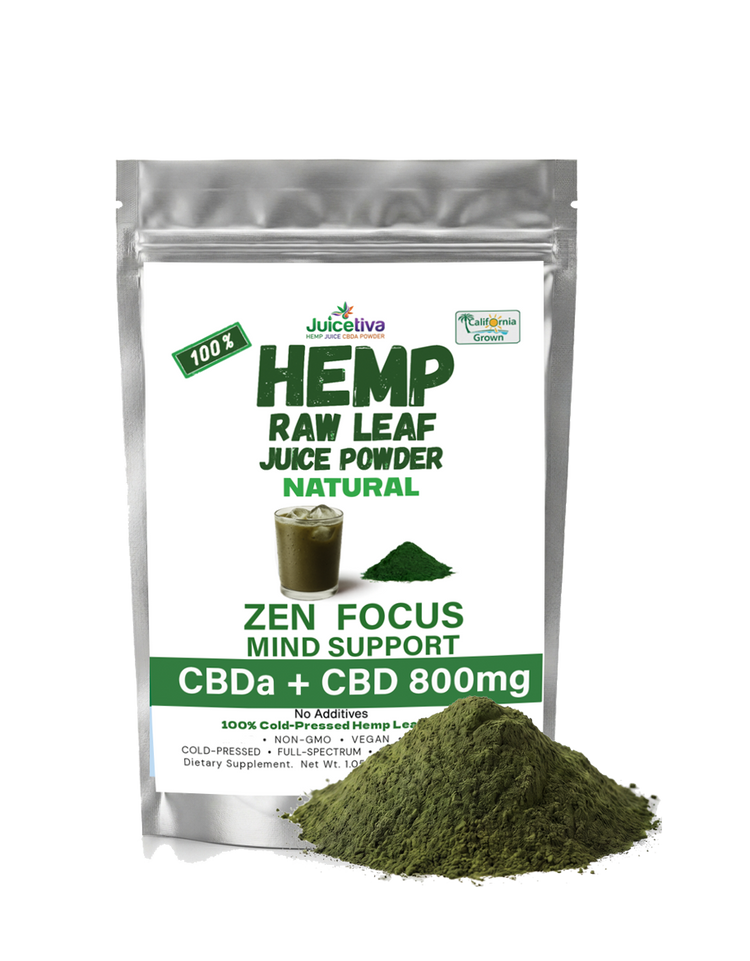 Zen Focus — Natural Hemp Leaf Juice Powder, 30 Day