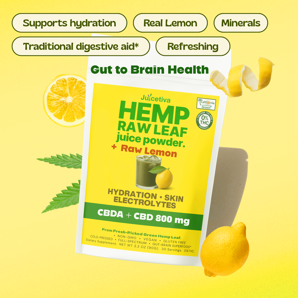 NEW FLAVOR - Hemp Leaf Juice + Raw Lemon Powder - 30 Day