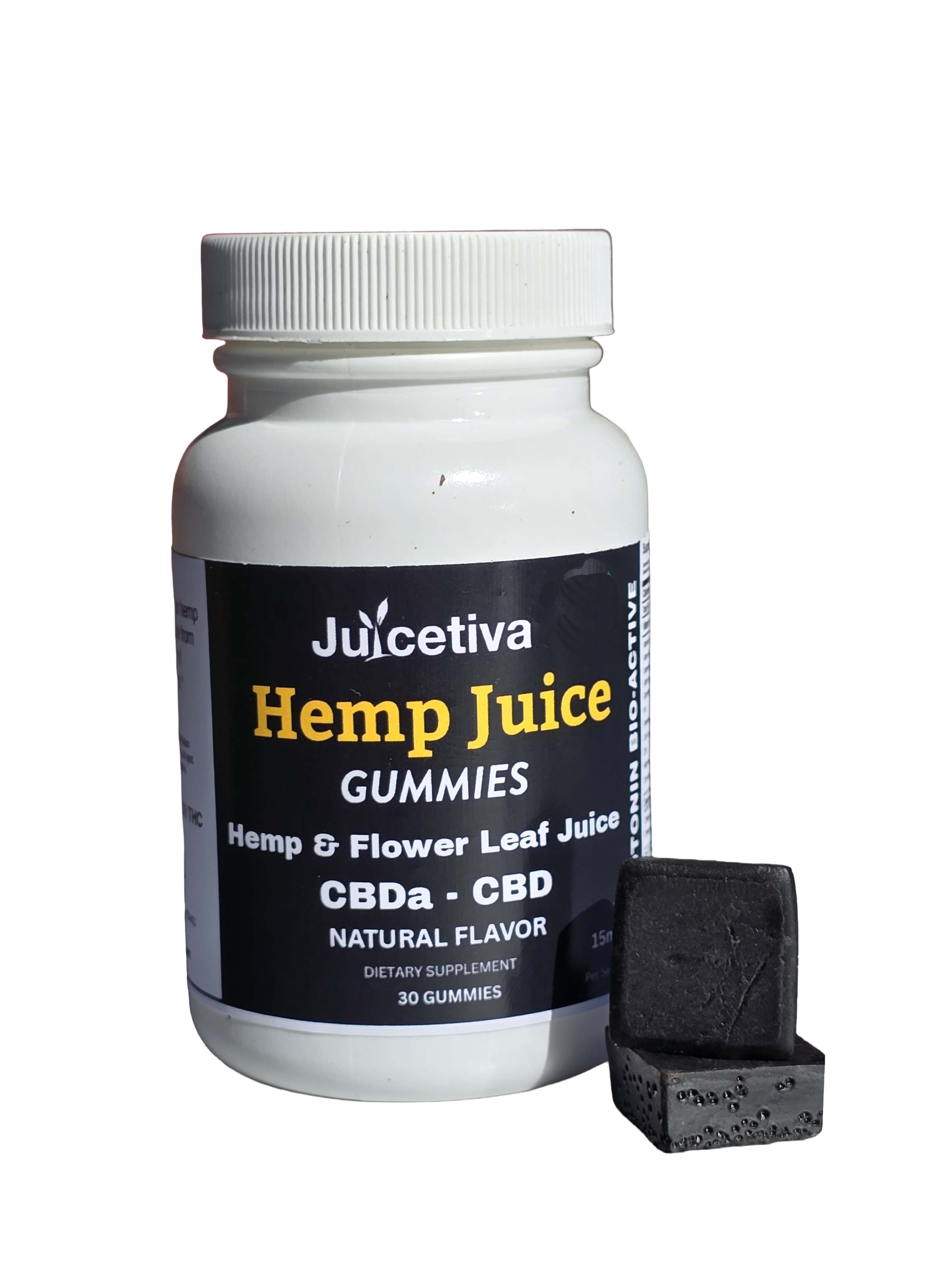 JuiceTiva Hemp Juice Gummies CBDa +CBD / Natural 30 ct
