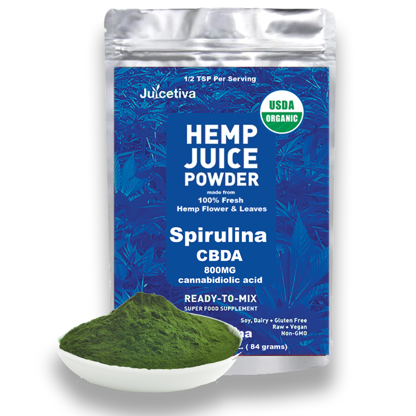 Case Pack: 12-Hemp-Spirulina Juice 30 Day Packs