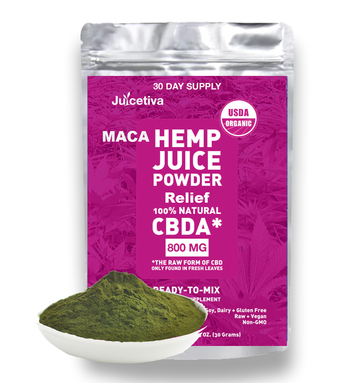 Hemp Juice and Maca Raw Cold Pressed 30 and 60 Day